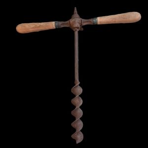 ANTIQUE Auger Tool, Wood Carpenter Tool, Antique Hand Drill